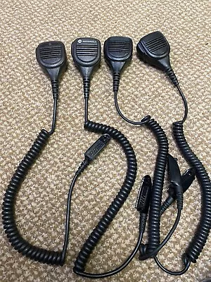 LOT OF 4 Motorola HT1250-750 Spkr Mics -2 PMNN4021 & 2 Aftermarket • $59.99