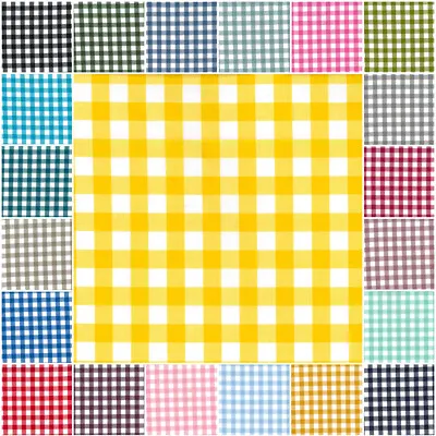 100% Yarn Dyed Cotton Fabric John Louden 17mm Gingham Check Squares 144cm Wide • £1.50