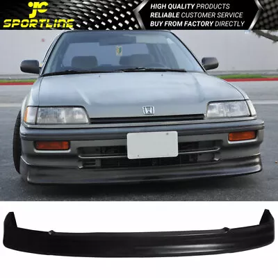 Fits 88-91 Honda Civic CS Style Front Bumper Lip PU Black • $79.99