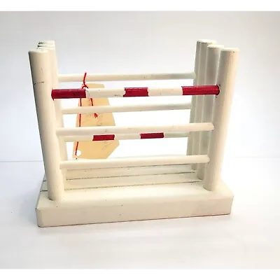 Handmade Wooden Handmade Model Horse Jump White PR600 • $24.99