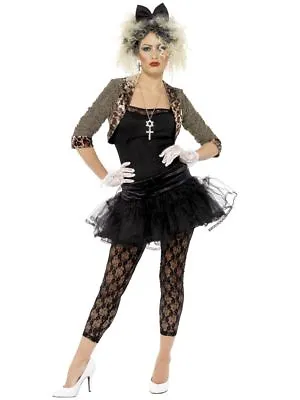 NEW 80's Wild Child Madonna Costume 1980's Pop Star Ladies Fancy Dress Costume  • £36.99