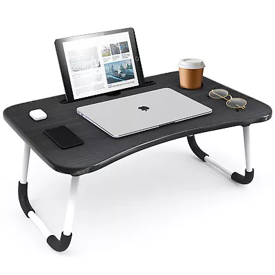 Adjustable Laptop Tray Lap Desk Stand Foldable Bed Table Notebook Tray Cup Slot • $25.99