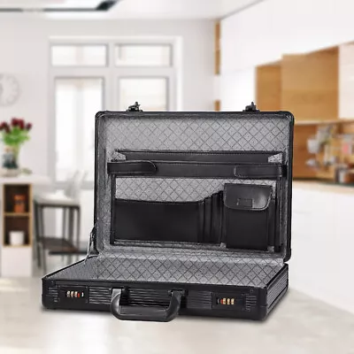 17 Inch Black Briefcase Aluminum Hard Case With DIY Foam Lock Equipment Toolbox • $72.99