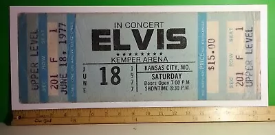 ELVIS PRESLEY June 18 1977 Final Tour BIG 19  CONCERT TICKET POSTER ART No-cd/lp • $16.99