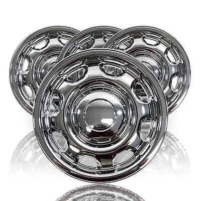 4 CHROME 17  Wheel Skins Hub Caps 8 Hole Rim Covers For 2010-20 Ford F-150 XL • $88.99