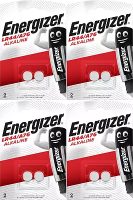 8 X ENERGIZER LR44 / A76 15V Alkaline Button Cell BatteriesV13GA PX76A Long Ex • £4.83