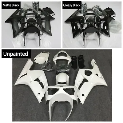 For Kawasaki Ninja ZX6R ZX636C 2003 2004 Unpainted / Black Fairing Kit W/ Bolts • $298.99