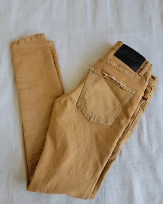 Valabasas Jeans Mens 29 28x30 Yellow Skinny Destroyed Thrashed Stretch Designer • $37.50