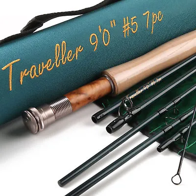 $14.16 • Buy Maxcatch Traveller Fly Fishing Rod Combo Kit 9FT 5/6/7/8wt 7 Pieces Fast Action