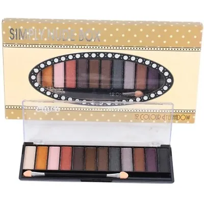 £4.99 • Buy Saffron 12 Colours Nudes, Browns, Green To Purple Frosted Shades Eyeshadow Box
