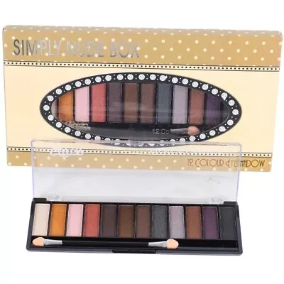 Saffron 12 Colours Nudes Browns Green To Purple Frosted Shades Eyeshadow Box • £4.99