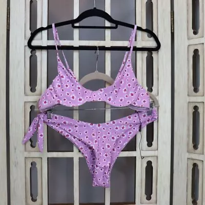 Zaful Purple Floral Print Bikini Set 8 New • $20