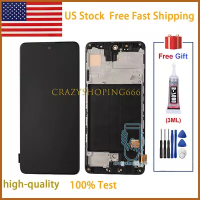 For Samsung A51 A515 SM-S515DL SM-A515U LCD Display Touch Screen Digitizer Frame • $21.39