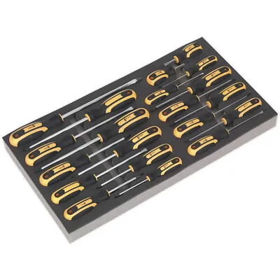 £52.49 • Buy 20 Piece Screwdriver Set With Tool Tray - Tool Box Tray Tidy Storage Chest