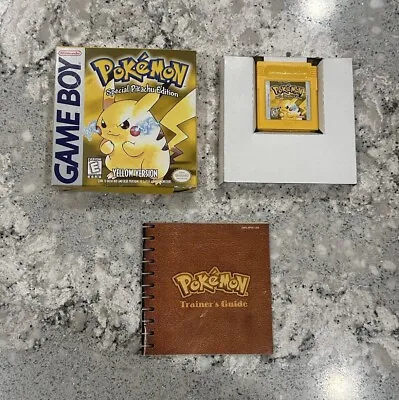 Pokemon Yellow Special PIKACHU Game Boy Color GBC Complete In Box CIB RARE!! • $399.99