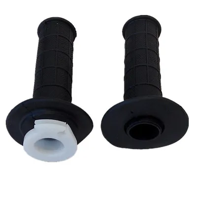 7/8  Black Rubber Gel Hand Grips + Throttle Tube Motorcycle Dirt Pit Bike • $9.49