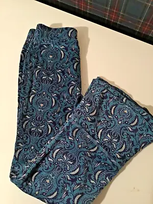 NWT Matilda Jane Size 12 Carine Finns Blue Paisley Velour Pants • $18