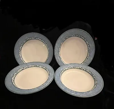 Set Of 4 MIKASA China SUSANNE SL 104 Large Rim Soup Bowls Width: 9 In • $28