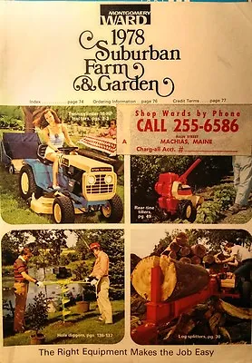 Montgomery Ward 1978 Color Farm Catalog Lawn Garden Tractor Tool Tiller Mower • $112.99