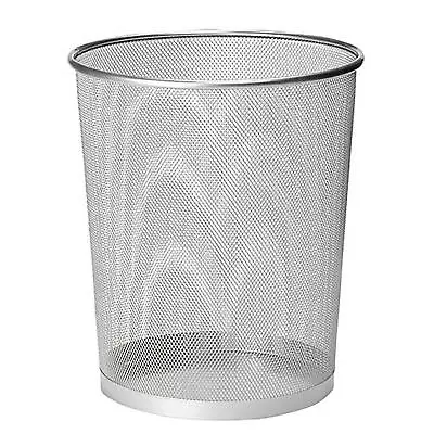 2x Metal Mesh Bin Rubbish Paper Waste Home Office Bedroom Lightweight Dustbin • £10.95