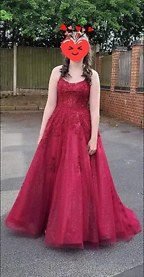 £399 • Buy Prom Dress By Tiffany’s Size 8 / 10 In Wine (red) In Excellent Condition 