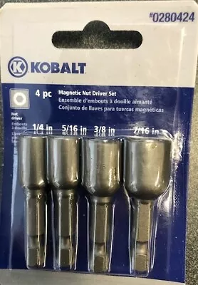 Kobalt 0280424 4 Piece Magnetic Nut Driver Set ¼ 5/16 3/8 7/16  • $6