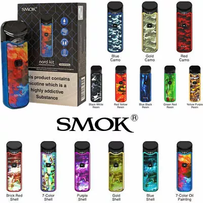 £22.99 • Buy Genuine SMOK NORD Vape E-cig POD Starter Kit 1100mAh - 2ml Tank - Nord Pod Kit