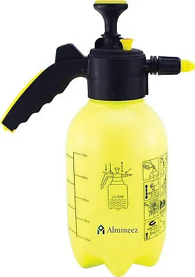 2L Garden Hand Pump Sprayer – Portable Pressure Spray Bottle Water Weed Chemical • £8.95