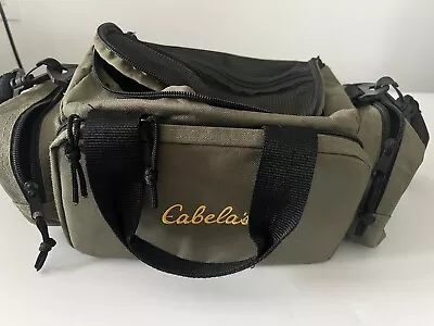 Cabela's Army Green Fishing Tacklebox Bag  With 4 Outside Zipper Pockets • $19.99