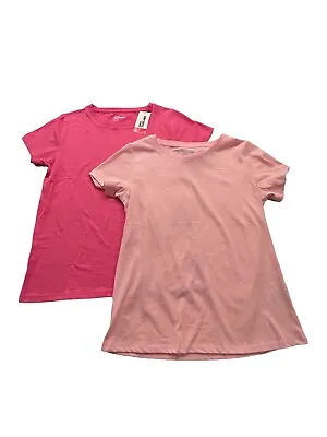 Epic Threads Girls' Short-Sleeve Solid Tee Pinks Size XL Set Of 2 Nwt • $6