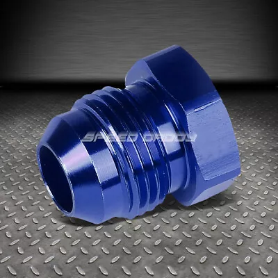 8an An-8 3/4 Flare Bolt Blue Aluminum Anodized Nut Plug Lock Fitting Adapter • $4.99