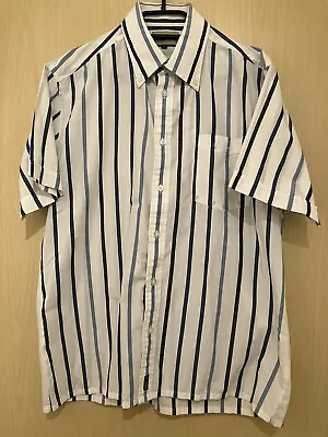 Le Shark Adults Short Sleeve Button Down Collar Striped Shirt Size L Large • £5