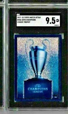 2017-18 Topps Match Attax UEFA Champions League Trophy SGC 9.5 • $89.99