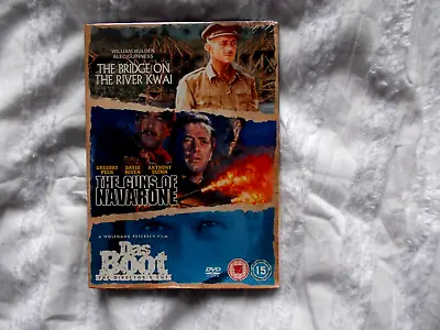 £3.99 • Buy The Bridge On The River Kwai/The Guns Of Navarone/Das Boot (DVD) NEW & SEALED