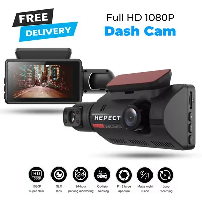 $33.65 • Buy Dual Lens Car DVR Dash Cam Video Recorder G-Sensor 1080P Front And Inside Camera