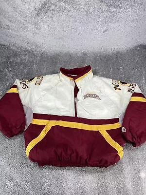 Vintage Starter Washington Redskins Bomber Jacket Mens Xl White 1/2 Zip Rare  • $349.99