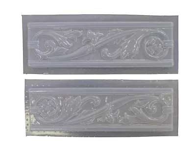 Roman Swirl Floral Tile Trim Set Of 2 Concrete Plaster Molds 6028 Moldcreations • $29