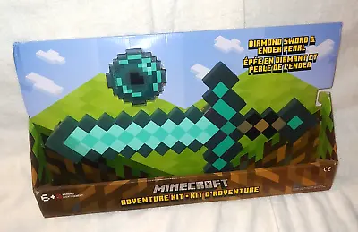 ThinkGeek Minecraft Foam Diamond Sword And Ender Pearl Adventure Kit New • $79.95