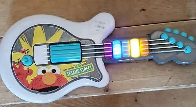 Sesame Street 2010 Rock With Elmo Guitar 15.5 Inches Working Condition • $15