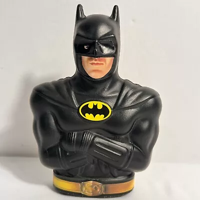 Vintage 1989 Batman Plastic Piggy Bank Crossed Arms Michael Keaton DC Comics • $11.97