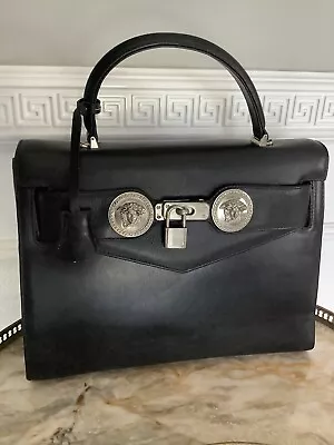 Rare Vintage Gianni Versace Atelier Couture Leather Handbag Princess Diana 1995 • $850