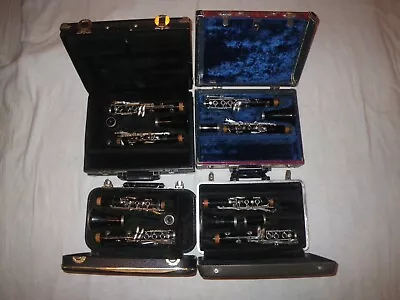 LOT OF 4 STUDENT CLARINETS For REPAIR/RESTORATION - BUNDY & SELMER CL300 • $99.99