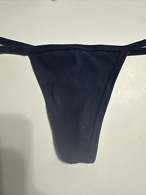 Victoria Secret Pink V String Blue ST11175202 Size S • $8