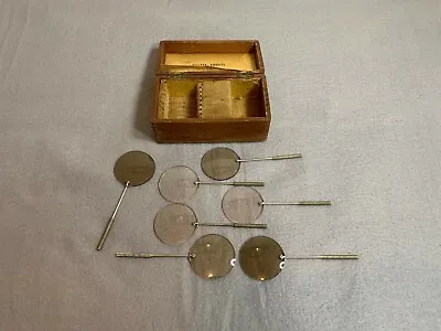 Vintage Optometrist Cruxite Lenses Demonstrating Unit In Original Wood Box • $124.99