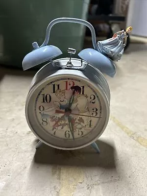 Vintage Disney Cinderella Wind Up Double Bell Alarm Clock Sunbeam • $18.99