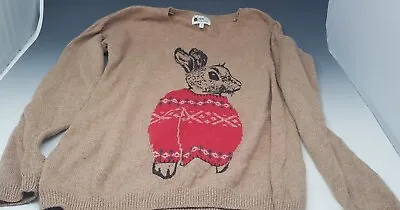 Ladies Cute Rabbit Christmas Jumper Size 12 From Next Wool Mix • £18