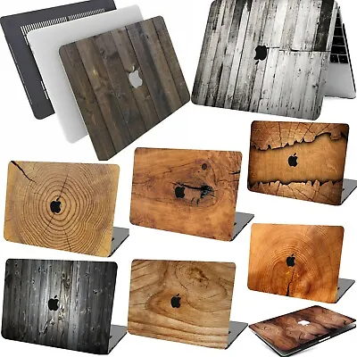 Laptop Accessories Natural Wood Drawing Hard Rubberized Shell Cover For Macbook • £17.99