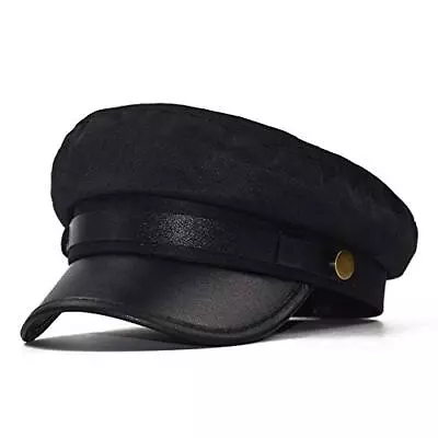 Chauffeur Hat For Men Women Classic Vintage Newsboy Cap One Size Black  • $25.99