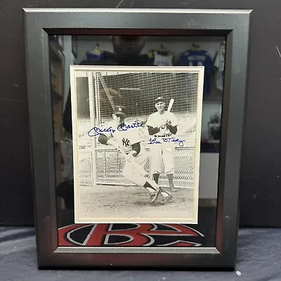 Mickey Mantle & Bill Dickey Autographed New York Yankees Framed 8x10 PSA LOA • $549.99