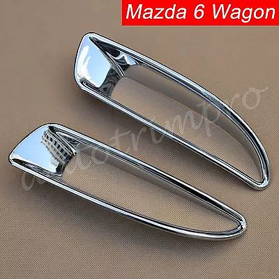 2X Chrome Rear Tail Fog Light Reflector Cover Trim For Mazda 6 Wagon 2014-2016 • $41.84